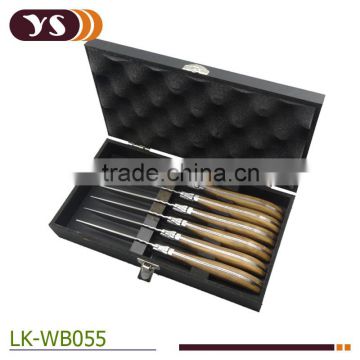 6 pcs MDF box steak knife set