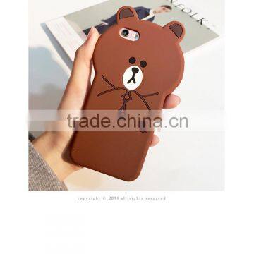 Fashion Korea 3D Cute Lovely Cartoon Lover Bear Rabbit Chicken Soft Silicone Shockproof Phone Protector Case for IPhone6 6s Plus photo-2
