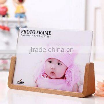 desktop acrylic wood photo frame