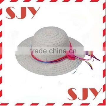 Summer wide brim girls children beach straw hat