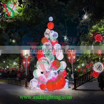 3D tree ball lights 3d deco large outdoor garden plaza decoration