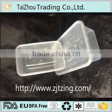 Hot selling plastic disposable food grade rectangular shape food container