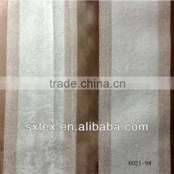 2013 New Design Stripe Velvet Design for kitchen curtains fabrics