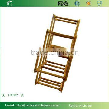 DX002/ Save Space Folding Wooden Wine Rack Storage Display Holds 8 Bottles photo-3