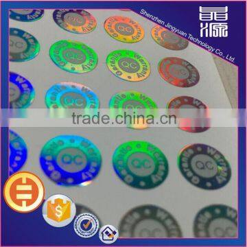 Adhesive custom sticker laser holographic labels secure sticker