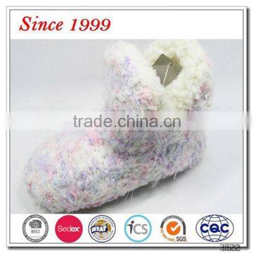 popular cashmere knitted girls flat boots