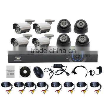 -8CH POE DVR 720P AHD Analog Camera Kits