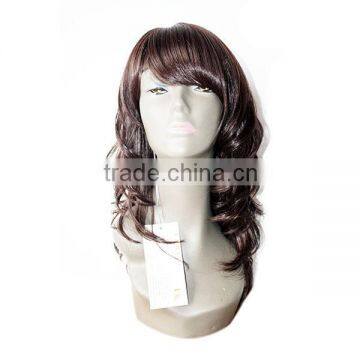 Manufacturer supply hot sale romamce curl fiber curly synthetic lace wig