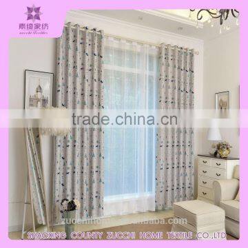 2016 New design 100% Polyester cartoon printed curtain