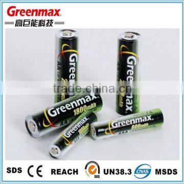 MSDS Standard 1000mAh AA Rechargeable Battery 1.2V