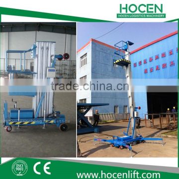 Home Indoor Aerial Working Platform Electric Hydraulic Aluminum Single Man Lift Table