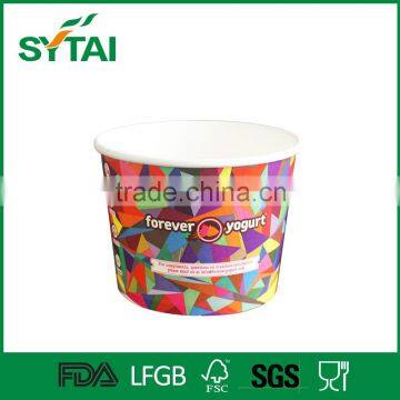 wholesale disposable ice cream paper bowl containers with lid spoon