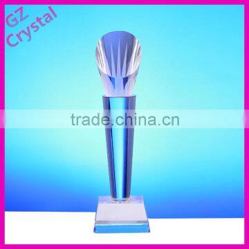 China New Low Price Cheap Crystal Microphone Trophy