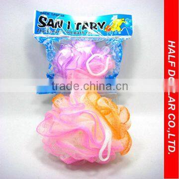 bath sponge with rope/bath net sponge ball/mesh bath sponge