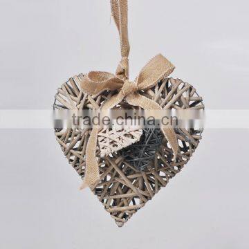 handmade wicker craft wicker heart christmas ornaments 2016