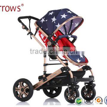 Baby Angene #9688E High Quality Landscope 900D Polyster and Foldable Baby Stroller 3-in-1 Spram/Jogger Stroller