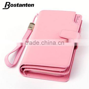 Pink Real Genuine Leather Clutch Purse Women Wallet High Quality