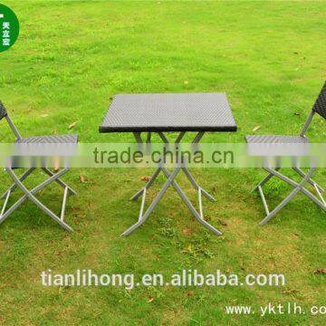 Outdoor Table Folding Rattan Cafe Table photo-2
