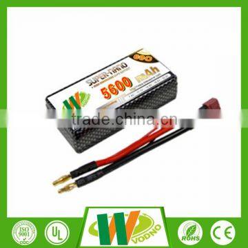 High quality!!!high discharge rate lipo battery 7.4V 5600mah 60C rc lipo battery for quadcopter