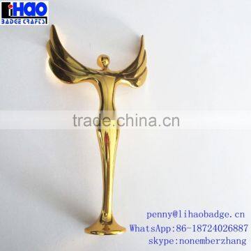 Flying Man Angel Awards Trophy,Mini Golden plated Metal man trophy