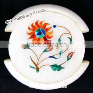 Flowery Designed Coaster Set