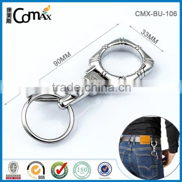 33mm metal zinc alloy shiny nickel split key ring for bag