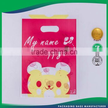 Customize Apparel Poly Die Cut Flexo Printing Plastic Folder Bag