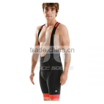 2014 lance sobike custom cycling jersey and black bib shorts with padded for man