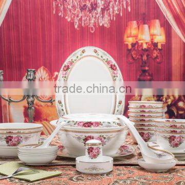 56 PCS Porcelain Ceramic Bone China Dinner Set photo-2