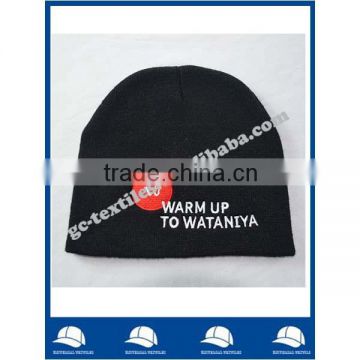 alibaba china supplier OEM CUSTOM LOGO flag acrylic beanie hat