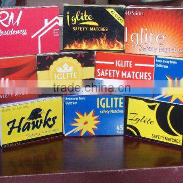 Household Safety Matches in Various Sizes