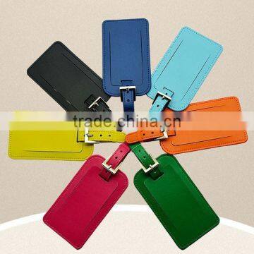 Promotional Fashion Custom PU leather travel personalized business travel leather luggage tags