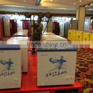 China flat glass door freezer 108L