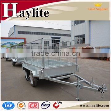 manufacturer double axles box trailers with mesh cage