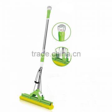 Portable office & home use stainless pole High quality hand press spin dry mop rotating mop