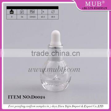 8ml 9ml Empty Transparent Glass Dropper Bottles With Aluminum Cap photo-1