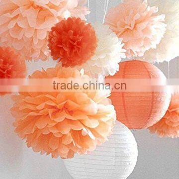 10" 12" 14" Multi-Colors Tissue Paper Flowers Pom Poms Wedding Decor Party Decor Pom Pom Flowers Pom Poms Craft Pom Poms