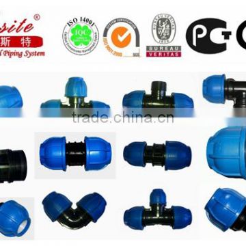 2015 best selling PP Fitting Compression reducing coupling for connect irrigation water pipe