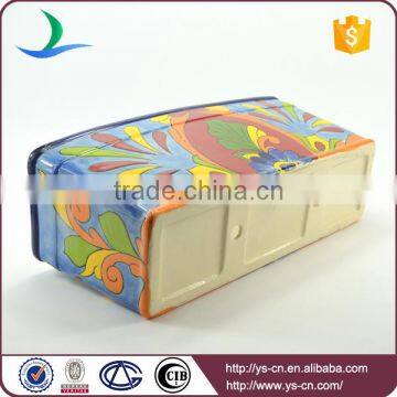 YSfp0003 Colorful Handmade Rectangular Ceramic Flowerpot for Garden photo-5