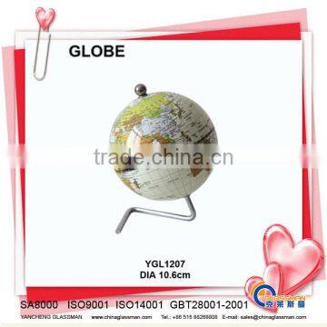 plastic deskpot globe with metal base YGL1207 plastic world globe earth golbe