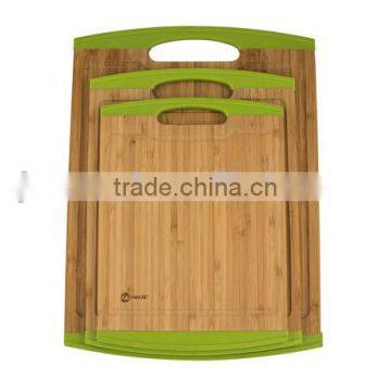 Natural Bamboo Cutting Board With Silicone Edges photo-4