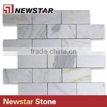 Newstar White Carrara Backsplash Marble Subway Tile Bthroom Mosaic photo-2