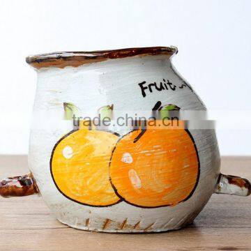 Creative Interior Decoration Hand-painted Ceramic Cartoon Flower Pot for Succulents photo-3