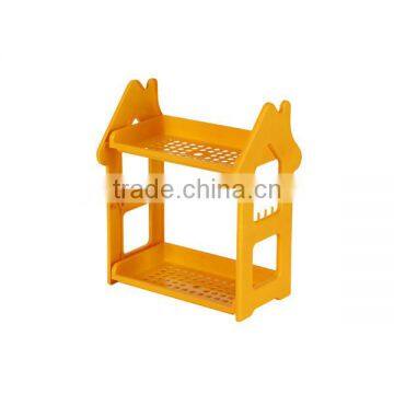 2-Shelf Shelving Unit Plastic Bathroom Shelf With Two Layers Organizer photo-3