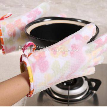 Kitchen Tool Glove for Chef Silicone Cotton Mitt