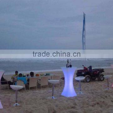 Glowing led illuminated furniture/led high top cocktail table