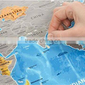 Detailed World Map With Scratch off Stickers Large Size and Tube Packaging photo-4