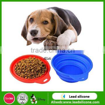 Collapsible Silicone Pet Dog Bowl,Silicone Foldable Pet Feeding Bowl