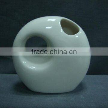 round white bud stoneware vase