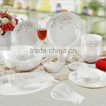 KC-00667 bone china dinnerware set with flower printing